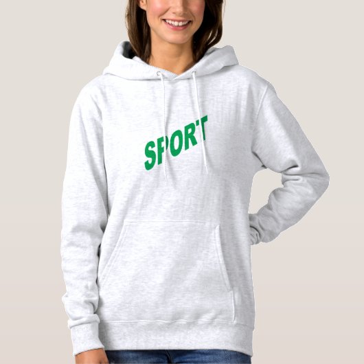 Sweat à capuche cendre femme SPORT パーカ (正面)