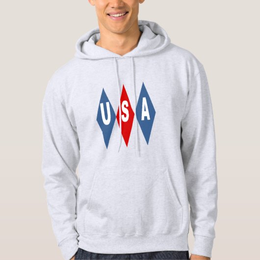 Sweat à capuche cendre  homme  DESIGN  USA  パーカ (正面)