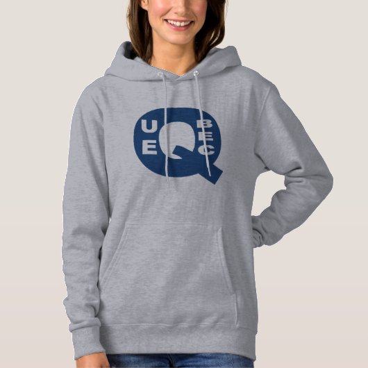 Sweat à capuche gris femme DESIGN QUEBEC パーカ (正面)