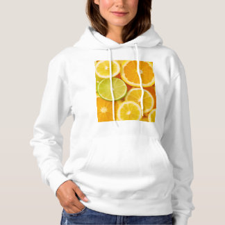 Sweat à capuche motif agrumes frais – Citron, oran パーカ
