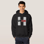 Sweat à capuche noir Homme DESIGN HUMOUR パーカ (正面フル)