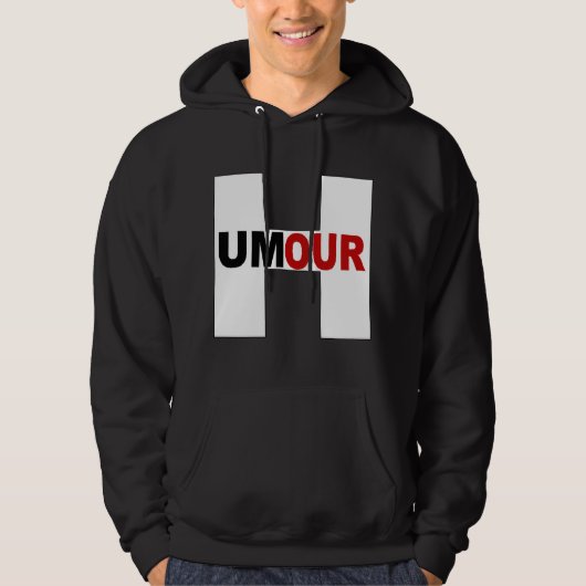 Sweat à capuche noir Homme DESIGN HUMOUR パーカ (正面)
