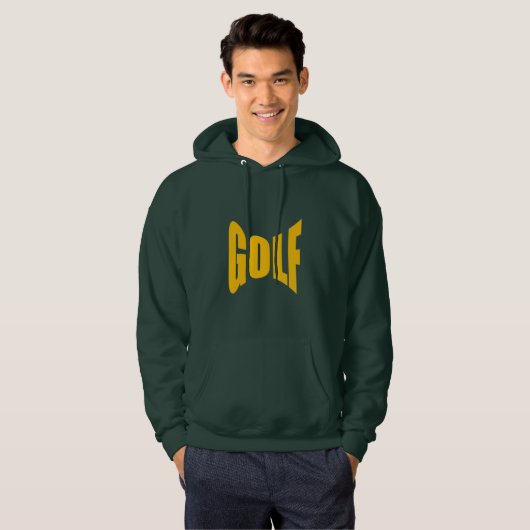Sweat à capuche vert foret homme  GOLF パーカ (正面フル)