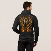 Sweat à capuche Viking Corne Noire – Casque enflam パーカ (裏面フル)