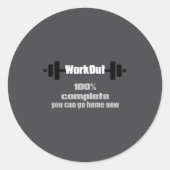 Sweat Activated Motivational Workout Complete Gym ラウンドシール (正面)