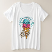 Sweat As Sugar Cold As Ice  プラスサイズTシャツ (デザイン正面)