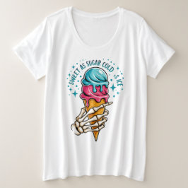 Sweat As Sugar Cold As Ice  プラスサイズTシャツ