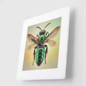 Sweat bee 210924IREF250 - Watercolor スクエア壁時計 (傾斜)