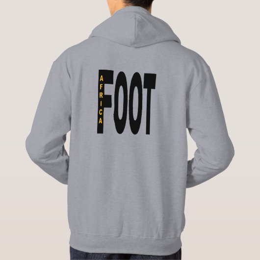 Sweat capuche grise dos homme  DESIGN  FOOT AFRICA パーカ (裏面)