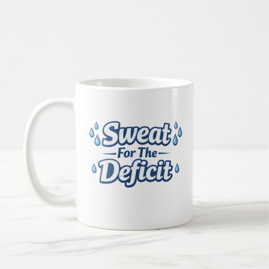 Sweat For The Deficit コーヒーマグカップ (左)