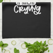 sweat is your fat crying キッチンタオル (折り畳み)