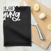 sweat is your fat crying キッチンタオル (四つ折り)