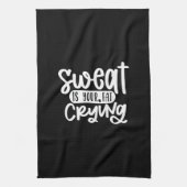 sweat is your fat crying キッチンタオル (縦)
