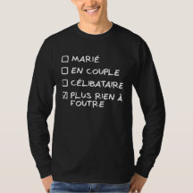 Sweat Noir Homme "Plus Rien à Foutre" motif blanc