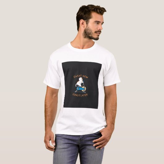 Sweat Now Donut Later Tシャツ (正面フル)