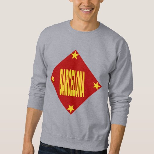 Sweat shirt gris Design BARCELONA スウェットシャツ (正面)