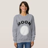 Sweat shirt gris pour femme NEW MOON スウェットシャツ (正面フル)