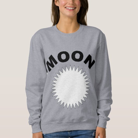 Sweat shirt gris pour femme NEW MOON スウェットシャツ (正面)