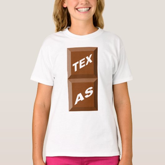 SWEAT-SHIRT  HANES   BLANC  TEXAS  CHOCOLAT Tシャツ (正面)