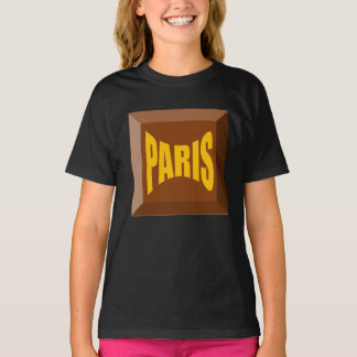 SWEAT-SHIRT RAGLAN NOIR PARIS Tシャツ