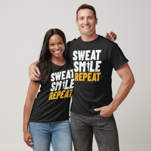 Sweat Smile Repeat Marathon Runner Tシャツ (ユニセックス)
