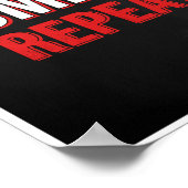 Sweat Smile Repeat Typography Print ポスター (角)