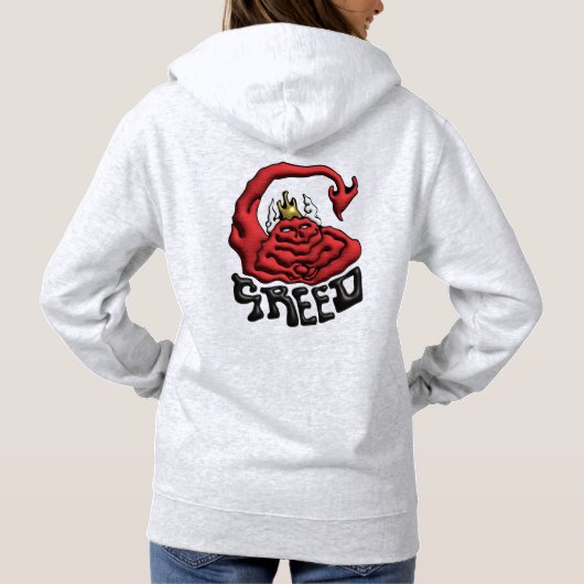 Sweat Your Sin Devil Greed Vivid パーカ (裏面)