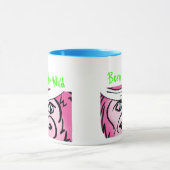 Sweatbandを持つピンクのゴリラ マグカップ (中央)