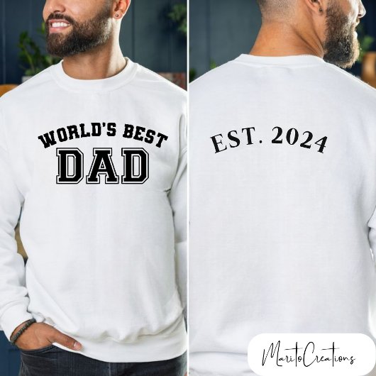sweater for dad world's best dad, personalized スウェットシャツ