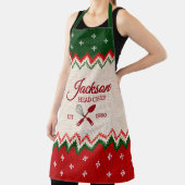Sweater Pattern Personalized Christmas Apron エプロン (インサイチュ)