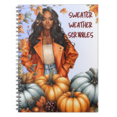 Sweater Weather Scribbles Notebook ノートブック (正面)