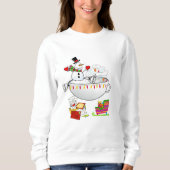 Sweatshirtヴィンテージ雪だるまin a Coffee Mug スウェットシャツ (正面)