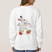 Sweatshirtヴィンテージ雪だるまin a Coffee Mug スウェットシャツ (裏面)