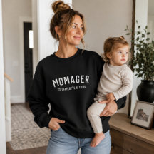 Sweatshirt | カスタム Momager キッズの名前 ママへのギフト