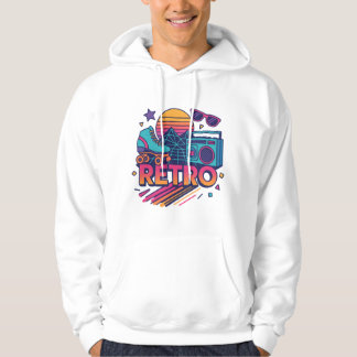  Sweatshirt à Capuche Homme Rétro Années 80 パーカ