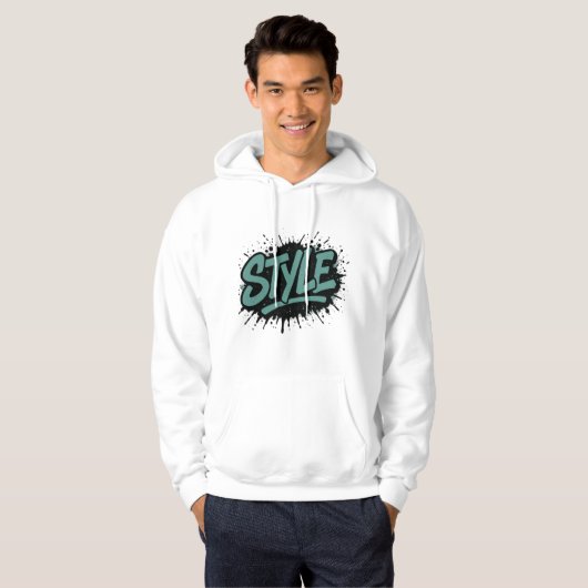 Sweatshirt à Capuche Homme Style Graffiti パーカ (正面フル)