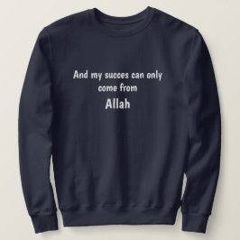 Sweatshirt "Allah = succes" blauw. スウェットシャツ