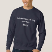 Sweatshirt "Allah = succes" blauw. スウェットシャツ (正面)