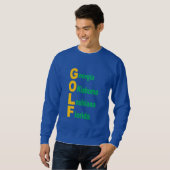 Sweatshirt bleu royal homme USA GOLF スウェットシャツ (正面フル)