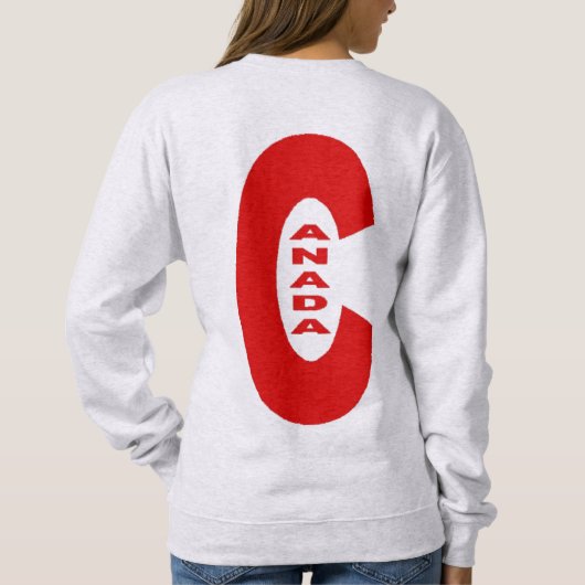 Sweatshirt cendre dos femme DESIGN CANADA スウェットシャツ (裏面)