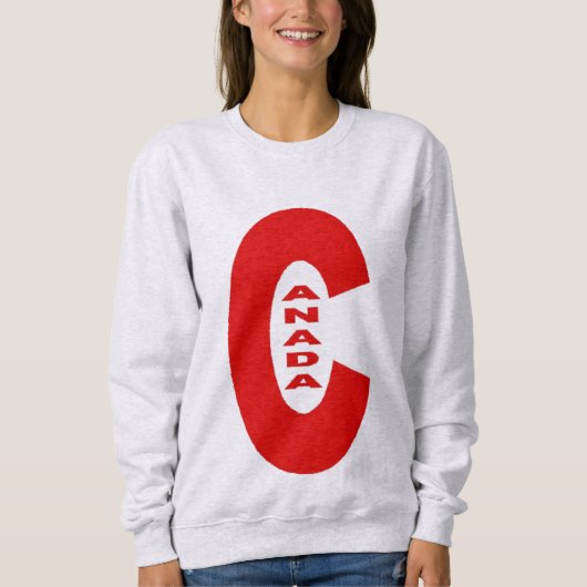 Sweatshirt cendre femme DESIGN CANADA スウェットシャツ (正面)
