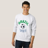 Sweatshirt cendre homme BRAZIL ESPORTE スウェットシャツ (正面フル)