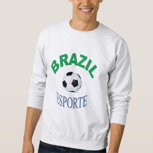 Sweatshirt cendre homme BRAZIL ESPORTE スウェットシャツ (正面)
