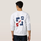 Sweatshirt cendre homme DESIGN USA スウェットシャツ (裏面フル)