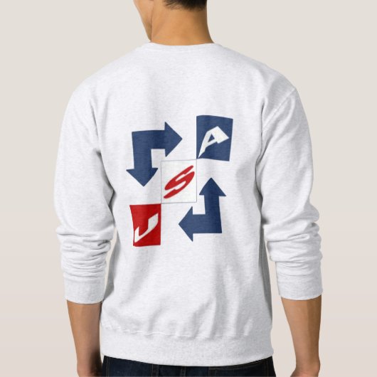 Sweatshirt cendre homme DESIGN USA スウェットシャツ (裏面)