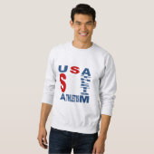 sweatshirt cendre homme  USA  ATHLETISM スウェットシャツ (正面フル)