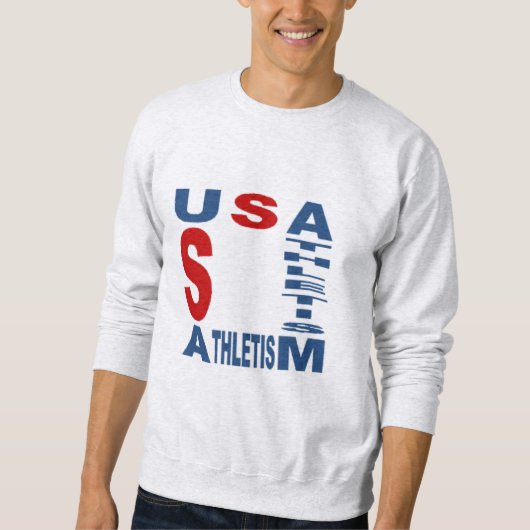 sweatshirt cendre homme  USA  ATHLETISM スウェットシャツ (正面)