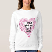 Sweatshirt "Jesus loves me". スウェットシャツ (正面)