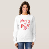 Sweatshirt : Merry and Bright (white) スウェットシャツ (正面フル)