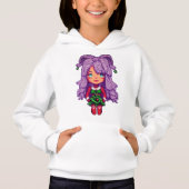 Sweatshirt purplegirlの髪子供へ (正面)